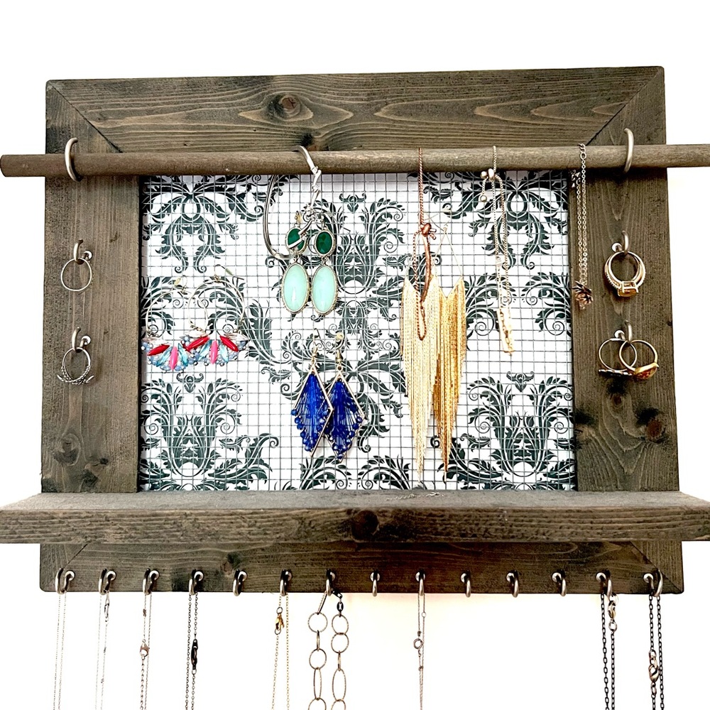 Rustic Barnwood Hanging Jewelry Display